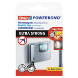 Artikelbild 1 für tesa Powerbond ULTRA STRONG doppelseitige Klebepads für max. 6,0 kg 2,0 x 6,0 cm, 9 St., Artikelnummer 121217