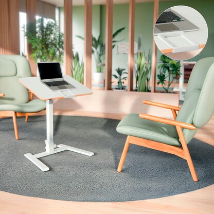 Artikelbild 19 für AKTION: LEITZ Ergo Compact höhenverstellbarer Schreibtisch weiß rechteckig abgerundet, T-Fuß-Gestell weiß 65,0 x 46,0 cm + GRATIS 2x LEITZ Notizbuch DIN A6 kariert, Artikelnummer 718696