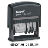 Artikelbild 1 für trodat Datumstempel mit Text printy dater 4817 selbstfärbend schwarz ohne Logo, 1 St., Artikelnummer 241364