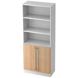 Artikelbild 1 für HAMMERBACHER Regalschrank 7700 CE, V7700/W/E/CE weiß, eiche 80,0 x 42,0 x 200,4 cm, Artikelnummer 861346