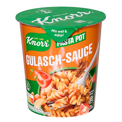 Artikelbild für Knorr® PASTA SNACK GULASCH-SAUCE Fertiggericht 1 St., Artikelnummer 532422