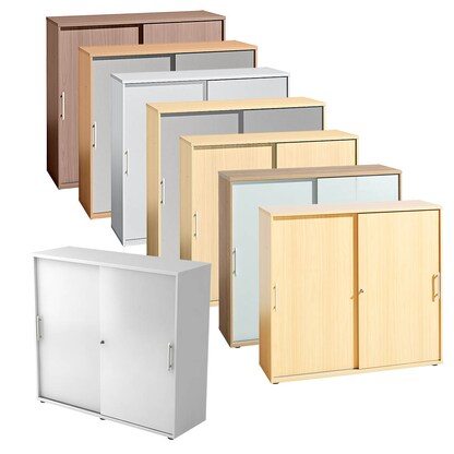 Artikelbild 9 für HAMMERBACHER Schiebetürenschrank, V1753S/6/S/RE buche, silber 2 Fachböden 120,0 x 40,0 x 110,0 cm, Artikelnummer 978155