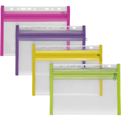 Artikelbild für VELOFLEX Reißverschlussbeutel VELOBAG® XXS transparent/pink, lila, grün, gelb 0,3 mm, 4 St., Artikelnummer 114337