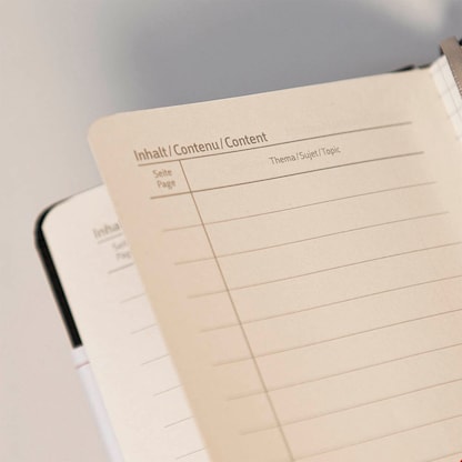 Artikelbild 7 für BRUNNEN Notizbuch KOMPAGNON ca. DIN A5 kariert, schwarz Hardcover 192, davon 16 zum Heraustrennen Seiten, Artikelnummer 457606