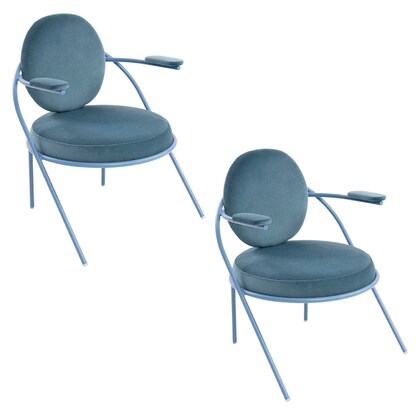 Artikelbild für meet powered by PAPERFLOW Sessel SATURNE blau Stoff, 2 St., Artikelnummer 231059