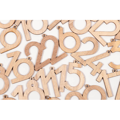 Artikelbild 3 für folia Adventskalenderzahlen natur, Artikelnummer 369369