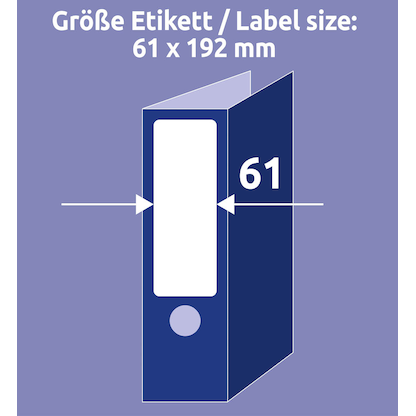 Artikelbild 6 für 120 AVERY Zweckform Ordneretiketten L4761-25 weiß, Artikelnummer 345629