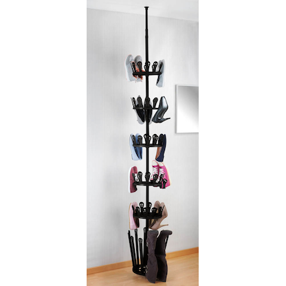 Artikelbild 6 für WENKO Teleskop-Schuhregal Achilles schwarz 30,0 x 30,0 x 100,0 - 300,0 cm, 1 St., Artikelnummer 817211