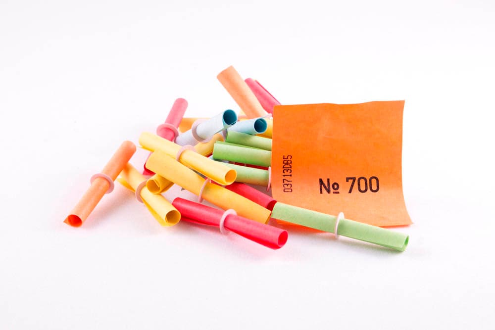 PARTY DISCOUNT Röllchenlose Treffer – Nummer 701-750 – Bunte Lose, Ideal Für Tombola, Gewinnspiele & Veranstaltungen – Made In Germany