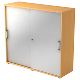 Artikelbild 1 für HAMMERBACHER Schiebetürenschrank 1753S, V1753S/6/S/CE buche, silber 2 Fachböden 120,0 x 40,0 x 110,0 cm, Artikelnummer 375739