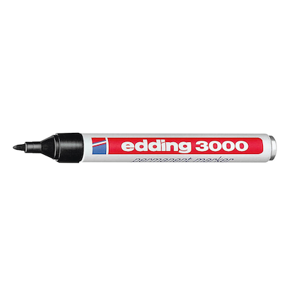 Artikelbild 6 für AKTION: edding 3000 Permanentmarker schwarz 1,5 - 3,0 mm, 10 St., Artikelnummer 103143