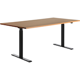 Artikelbild 1 für Topstar E-Table elektrisch höhenverstellbarer Schreibtisch buche rechteckig, T-Fuß-Gestell schwarz 180,0 x 80,0 cm, Artikelnummer 501161