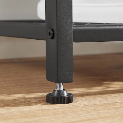 Artikelbild 7 für VASAGLE Garderobenbank mit Haken und Schuhrost HSR86BXV1 braun, schwarz Metall 100,0 cm, Artikelnummer 262786