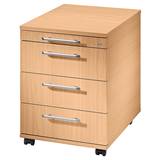 Artikelbild 1 für HAMMERBACHER Orbis Rollcontainer buche 4 Auszüge 42,8 x 58,0 x 59,0 cm, Artikelnummer 763292