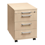 Artikelbild 1 für HAMMERBACHER AC30 Rollcontainer ahorn 4 Auszüge 42,8 x 58,0 x 59,0 cm, Artikelnummer 984351