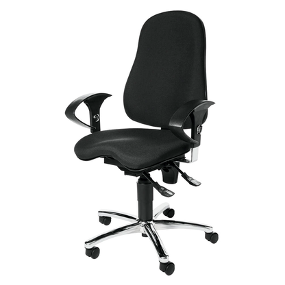 Artikelbild 2 für Topstar Bürostuhl Sitness® 10, SI59UG20 Stoff schwarz, Gestell chrom, Artikelnummer 970632