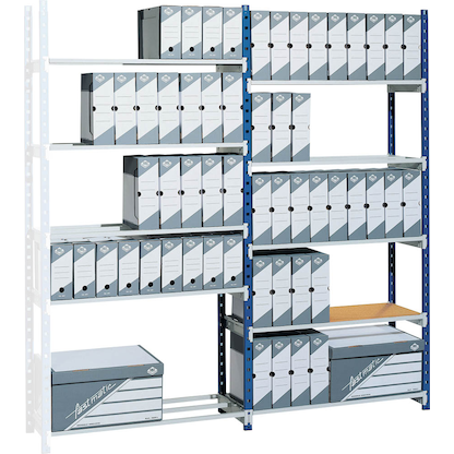 Artikelbild 15 für PAPERFLOW Anbau-Schwerlast-Weitspannregal RangEco 557S blau 150,0 x 68,0 x 200,0 cm, Artikelnummer 669059