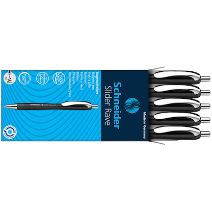 Artikelbild 4 für Schneider Kugelschreiber Slider Rave XB schwarz, Schreibfarbe: blau, 1 St., Artikelnummer 284608