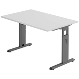 Artikelbild 1 für HAMMERBACHER OS 12 höhenverstellbarer Schreibtisch lichtgrau rechteckig, C-Fuß-Gestell grau 120,0 x 80,0 cm, Artikelnummer 443063