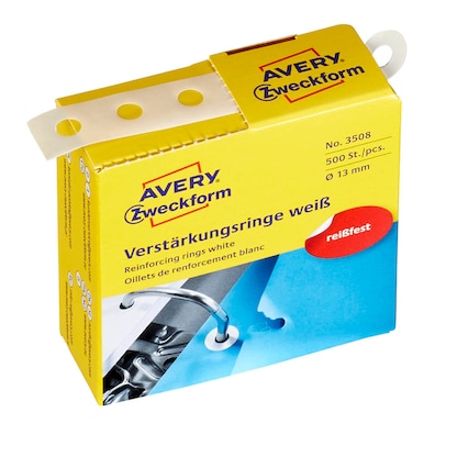 Artikelbild für 500 AVERY Zweckform Lochverstärker weiß, Artikelnummer 950527