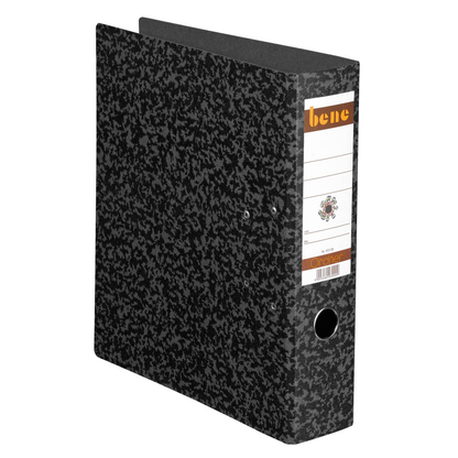 Artikelbild 2 für bene Hartpappe Ordner schwarz marmoriert Karton 8,0 cm DIN A4, Artikelnummer 415174