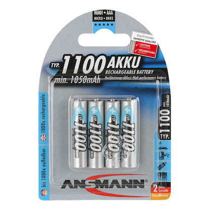 Artikelbild 11 für 4 ANSMANN Akkus Micro AAA 1.050 mAh, Artikelnummer 533195