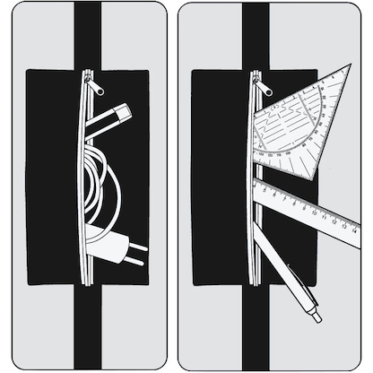 Artikelbild 3 für VELOFLEX Reißverschlussbeutel VELOBAG® Flex schwarz/silber Textil 8,0 mm, 1 St., Artikelnummer 113924