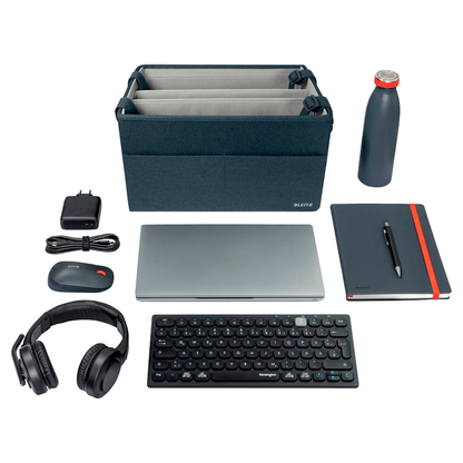 Artikelbild 4 für AKTION: LEITZ Laptoptasche Desk Sharing kompakt Stoff samtgrau 65760089 bis 35,6 cm (14 Zoll) mit Prämie nach Registrierung, Artikelnummer 507416