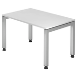 Artikelbild 1 für HAMMERBACHER JS12 höhenverstellbarer Schreibtisch weiß rechteckig, 4-Fuß-Gestell silber 120,0 x 80,0 cm, Artikelnummer 866645