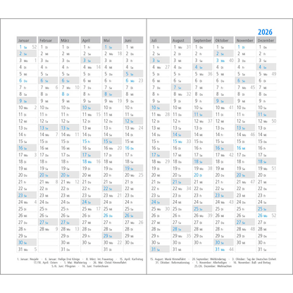 Artikelbild 4 für 3 geiger notes Taschenkalender Monatsplaner Mars Juni 2025 bis Juni 2027 schwarz, Artikelnummer 550709