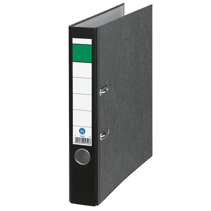 Artikelbild für Grüner Balken Ordner schwarz marmoriert Karton 5,0 cm DIN A4, Artikelnummer 665257