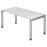 Artikelbild 1 für HAMMERBACHER JS16 höhenverstellbarer Schreibtisch weiß rechteckig, 4-Fuß-Gestell silber 160,0 x 80,0 cm, Artikelnummer 863353