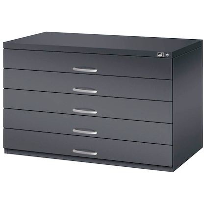 Artikelbild 5 für CP 7100 Planschrank schwarzgrau 5 Schubladen 110,0 x 76,5 x 76,0 cm, Artikelnummer 682068