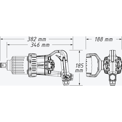 Artikelbild 2 für HAZET 9014PS-1 Druckluft-Schlagschrauber, Artikelnummer 582557