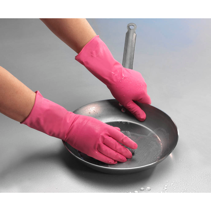 Artikelbild 3 für franz mensch unisex Gummihandschuhe Bettina pink Größe 10, 1 Paar, Artikelnummer 201103