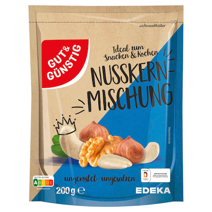 Artikelbild für GUT&GÜNSTIG ungesalzen - ungeröstet Nüsse 200,0 g, Artikelnummer 989158