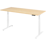 Artikelbild 1 für BaseLite elektrisch höhenverstellbarer Schreibtisch ahorn rechteckig, T-Fuß-Gestell weiß 180,0 x 80,0 cm, Artikelnummer 271096