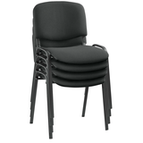 Artikelbild 1 für 4 Nowy Styl Besucherstühle Iso ISO BLACK 1.3 C11 schwarz Stoff, Artikelnummer 104493