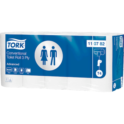 Artikelbild 2 für TORK Toilettenpapier T4 Advanced Soft 3-lagig Recyclingpapier, 30 Rollen, Artikelnummer 137026