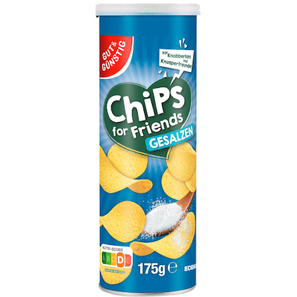 Artikelbild 18 für GUT&GÜNSTIG Salz Chips 175,0 g, Artikelnummer 990453