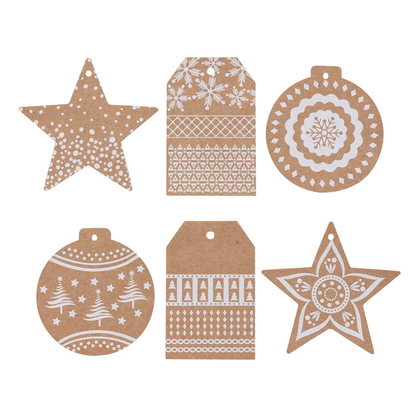 Artikelbild 4 für folia Geschenkanhänger natur Weihnachten 12 St., Artikelnummer 369399