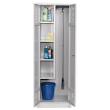 Artikelbild 1 für Gürkan Putzmittelschrank 104431 lichtgrau 60,0 x 50,0 x 180,0 cm, aufgebaut, Artikelnummer 740183