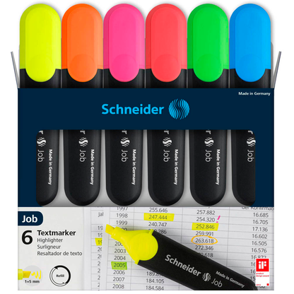 Artikelbild 2 für Schneider Job Textmarker farbsortiert, 6 St., Artikelnummer 317379