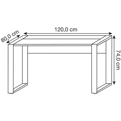 Artikelbild 2 für röhr direct.office Schreibtisch weiß rechteckig, Kufen-Gestell weiß 120,0 x 80,0 cm, Artikelnummer 460802