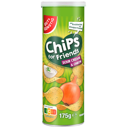 Artikelbild für GUT&GÜNSTIG Sour Cream Chips 175,0 g, Artikelnummer 990501