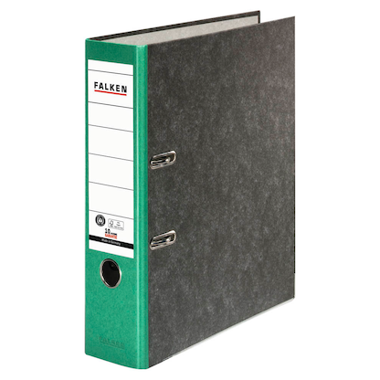 Artikelbild für FALKEN Recycling Ordner grün marmoriert stabile Pappe 8,0 cm DIN A4, Artikelnummer 872270