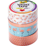 Artikelbild 1 für folia Washi Tape HOTFOIL Deko-Klebeband matt 15,0 mm x 5,0 m 4 Rollen, Artikelnummer 557160