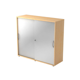 Artikelbild 1 für HAMMERBACHER Schiebetürenschrank 1753S, V1753S/3/S/BM ahorn, silber 2 Fachböden 120,0 x 40,0 x 110,0 cm, Artikelnummer 375897