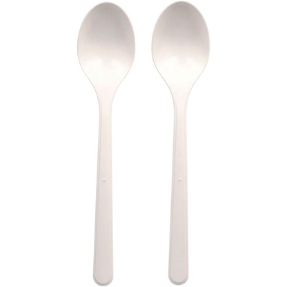 Artikelbild für circulware RESBONSIBLES Mehrweg-Löffel, Kunststoff weiß, 50 St., Artikelnummer 889194