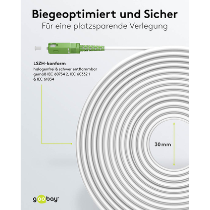 Artikelbild 7 für goobay SC-APC Glasfaserkabel 2,0 m weiß, 1 St., Artikelnummer 998981